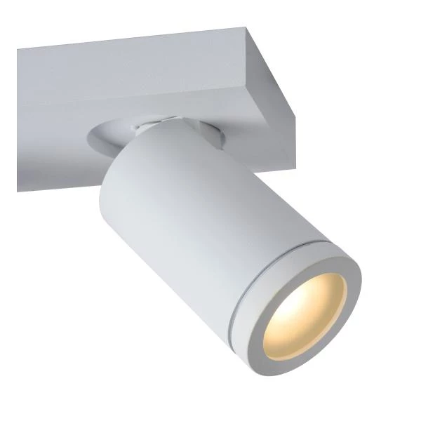 Lucide TAYLOR - Spot plafond Salle de bains - LED Dim to warm - GU10 - 3x5W 2200K/3000K - IP44 - Blanc - détail 1